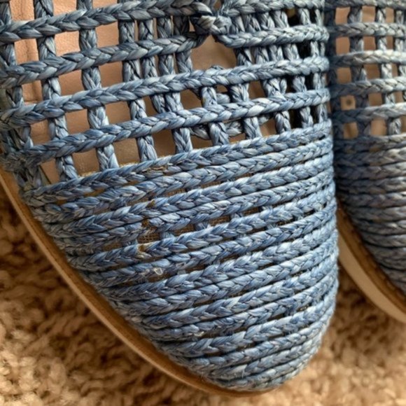 COPY - Stuart Weitzman Blue Jazzygirl Raffia Oxfords 7.5 - Picture 6 of 6